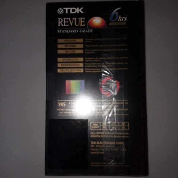 TDK T-120 SIX hour EP - NEW SEALED - Blank VHS Tapes 5 Pack - Picture 4 of 6